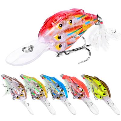 China ABS Jetshark 11cm 12.5g 8colors Artificial Hard Bait Bass Fishing Crank Floating Fishing Lure for sale