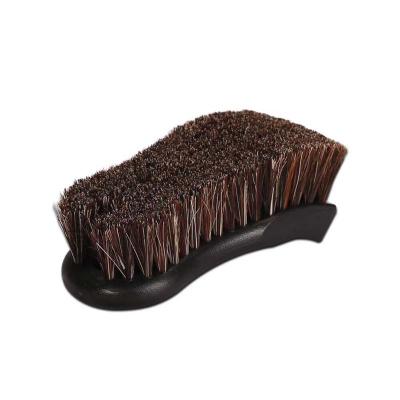 China High Efficiency Horse Hair Car Cleaner Seat Interior Leather Cleaning Brush With Plastic Handle for sale