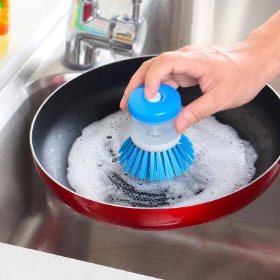 China Sustainable Household Kitchen Wash Tools Plastic Handle Pan Pot Brush Dish Bow Cleaning Brushes for sale