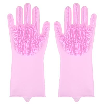 China Eco - Friendly Silicone Washing Brush Dish Cleaning Gloves Great For Washing Dish for sale