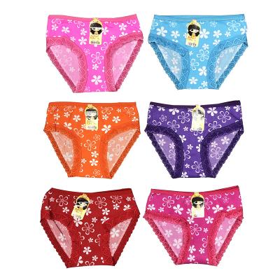 China Lace Printing Girls Panties Antibacterial Underwear for sale