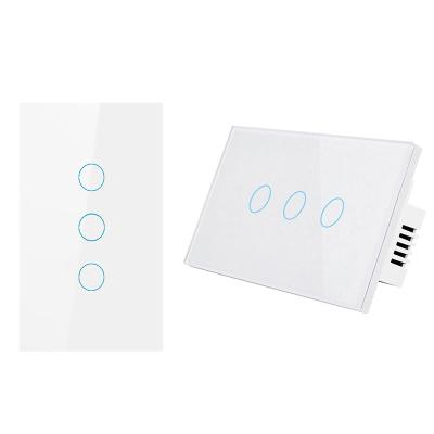 China 1/2/3/4 Band Wall Us Mini Tuya Click 3 Way Screen Zigbee Touch Wifi Tuya Smart Wifi Switch for sale