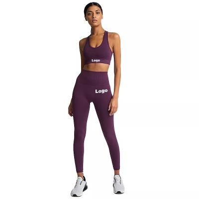 China Breathable 2021 Yoga Set Seamless Sporty Activewear Fitness Clothes Gym Wear Workout Apparel Yoga Set Sportswear For Women for sale