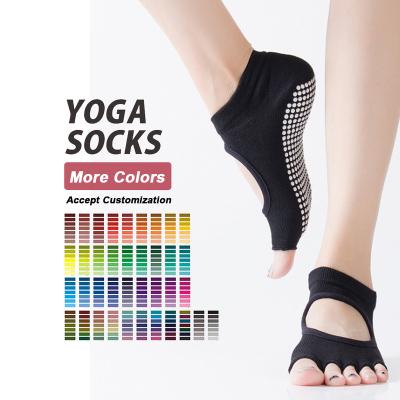 China QUICK DRY Wholesale Cotton Non-slip Yoga Booties Women Overhead Grips Booties For Dance Barre Pilates Ballet for sale