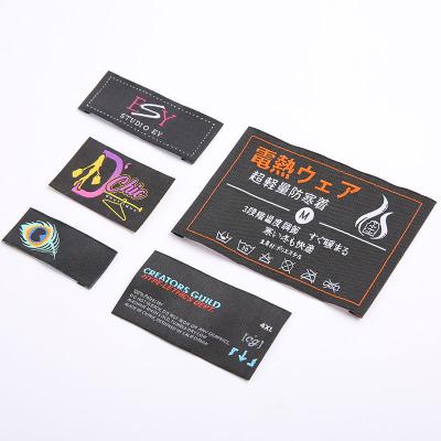 China Sustainable Custom Fashion Organic Cotton Fabric Label Clothing Labels Woven Label For Clothing for sale