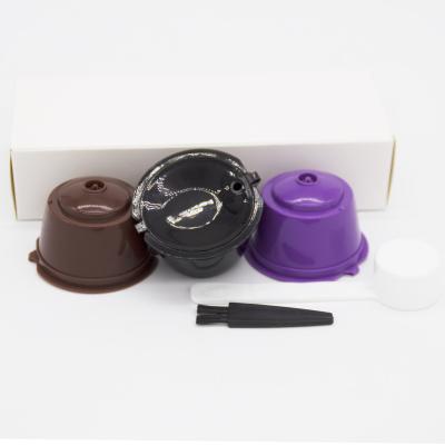 China 3PCS Sustainable Refillable Coffee Capsule For Dolce Enthusiasm Reusable Coffee Cup Coffee Filter Pods for sale