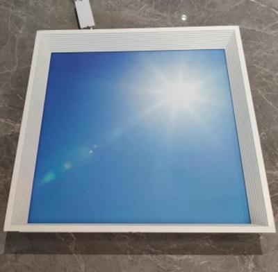 China Skylight blauwe hemelwolken ingebouwd 600x600mm decoratief led plafondpaneel licht, decoratief plaat led paneel Te koop