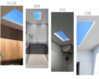 China Topsung Tuya Smart Simulate Sky Change 48W 96W Meerdere grootte LED-paneel licht Blauwe hemel plafond licht dak Te koop