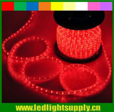 China christmas round 2 wire red color led rope lights for decoration for sale