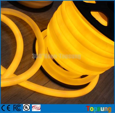 China 100' spool 24 Volt yellow round led neon light flex for pool for sale