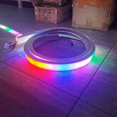 China Luzes mágicas LED Digital 24V neon de silicone flexível 3535 RGB Multi Color Led Flex Neon Strip neon flex 220v rgbw roll à venda