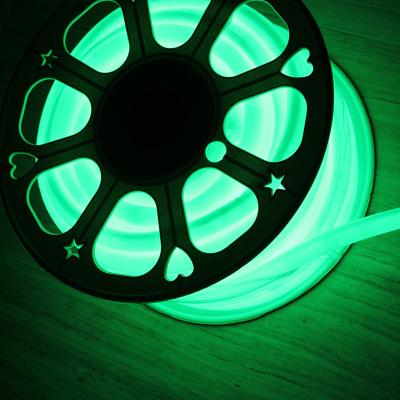 China 360 degree Round led neon flex Led Neon Tube 16mm green rope 24v for sale