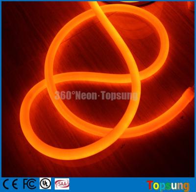 China 110V led neon rope 16mm diameter 360 degree round neon flex IP67 outdoor decoration lighting orange for sale