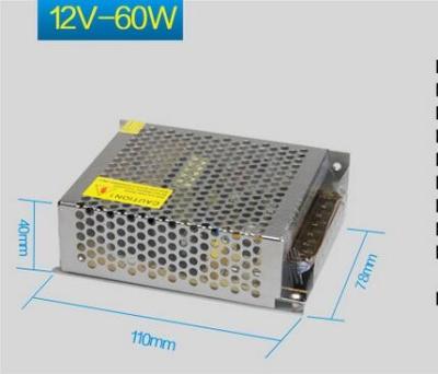 China 60w LED Light Power Supplies 12v Power Supply For Led Lights for sale