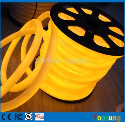 China 25M spool 12V yellow round 360 degree led neon flex for room for sale