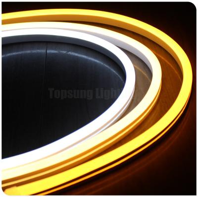 China 24v yellow popular led neon flex tube light PVC ultra thin neon flexible rope lamp strip 11x18mm outdoor decoration for sale