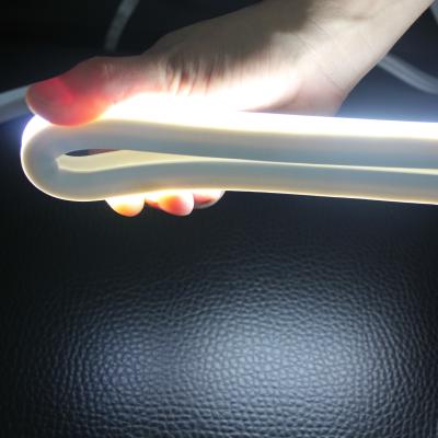 China New 12v white silicone flexible neon-flex led rope lightings square 16x16mm anti-uv PVC neon strip top-view 2835 smd for sale