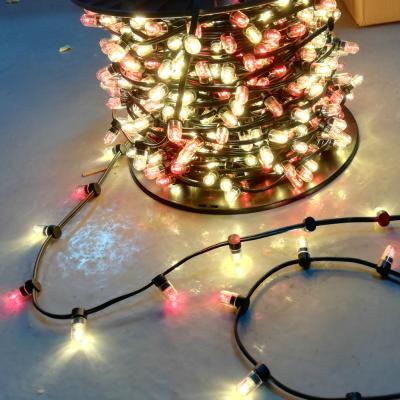 Китай 50M / рулон на заказ Mini Clip String Light DC12V фейриные огни 666 подсветка на улице вырезаемой рождественской елки продается