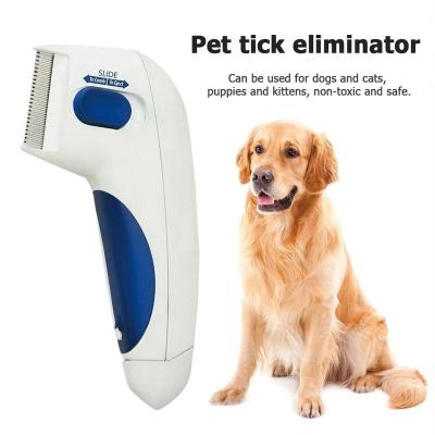 China Sustainable Cat Dog Electric Flea Comb Pet for Fleas and Ticks Grooming Removal Tools Automatic Kill Lice Electric Head Brush Pets Comb for sale