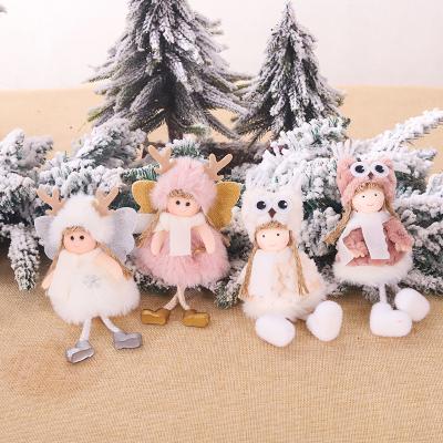 China New Daily Life Christmas Plush Toy Angel Pendant Children Lovely Doll Gift Christmas Tree Pendant for sale