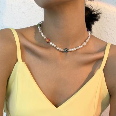 China Wholesale fashion custom necklaces TRENDY Chunky Pearl Necklace c for girl for sale