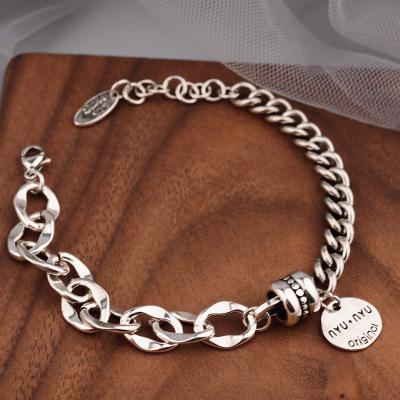 China FASHIONABLE High Quality Charm Bracelets Round Bangles Silver Pendant Bracelet For Women And Men for sale