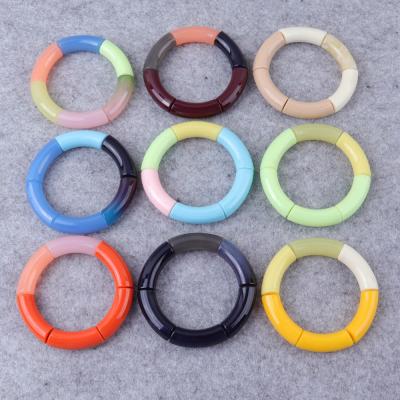 China Cute Retro Elbow Creative Custom Elastic Bracelet Couples Bohemian Acrylic Bracelet for sale