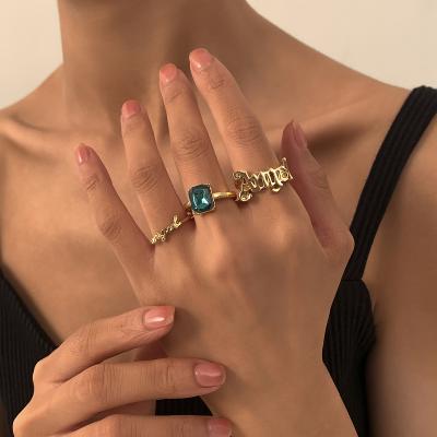 China TRENDY Bohemian Gold and Silver Rings Set for Women Fashion Boho Rings for Female Jewelry 2021 for sale