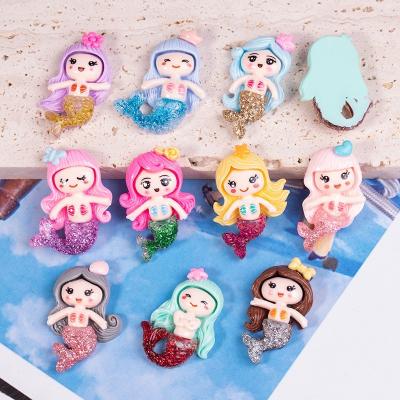 China New Daily Life Resin Powder Mermaid Accessories Cream Glue Cream Glue Mobile Phone Case Refrigerator Stationery Box Cartoon Instant Patch for sale