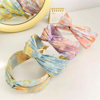 China Custom Made Daily Life Wholesale Cloth Hair Accessories Headband Girls Tie Headband Hair Band For Women for sale