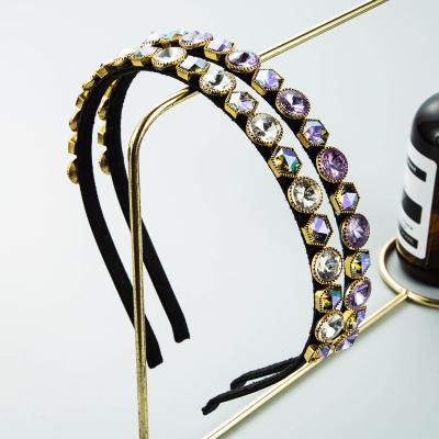 China Newest Daily Life Wholesale Headband Bling Headband Full Luxury Rhinestone Crystal Loose Headband For Women for sale