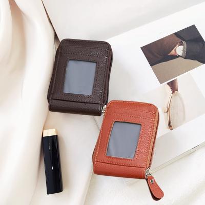 China Waterproof 2021 New Manufacturer Women's Vertical Short Card Bag PU Leather Card Bag Women's Handbag for sale