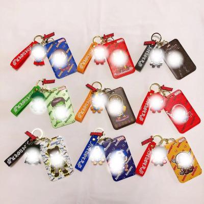 China Hot Anime Cartoon Character 3d Marvel Hero 3d Soft PVC Rubber Silicone Key Chain Card Holder for sale