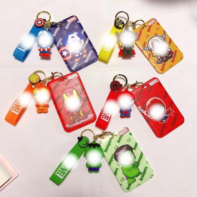 China Cartoon Anime Customize Soft Silicone Rubber Wristband Design Cartoon Wonder 3d PVC Luxury Embossed Key Chain Card Holder for sale