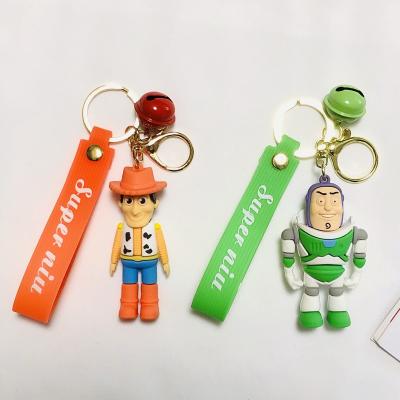 China Rubber Key Chains Toy Story Promotional Cute Anime Souvenir Cartoon Anime Products For Kid Birthday Christmas Gift Rubber Key Chain for sale