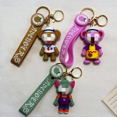 China Creative Anime duffy bear cartoon pvc bag Pendantpvc silicone key chain key chain for sale