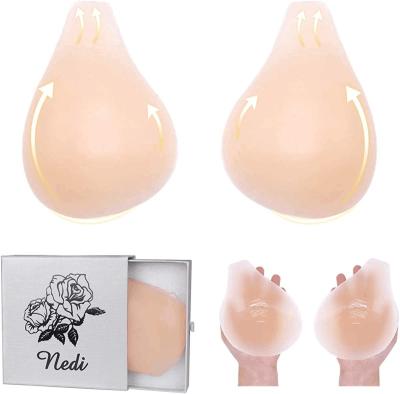 China ALLSBRA underwear silicone invisible lift up bra stick on reusable backless strapless bra Dee adhesive bra stickers breast lift petals bra for sale