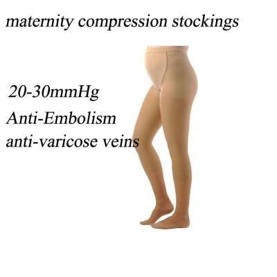 China Factory Price 20-30mmHg Pregnancy Support Socks Antibacterial Medical Pregnancy Pantyhose for sale