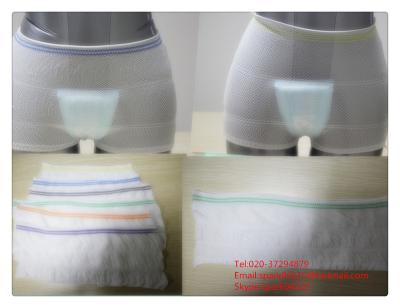 China new maternity hospital incontinence mesh pants for adult use with sanitary pad, /incontinence pad for sale