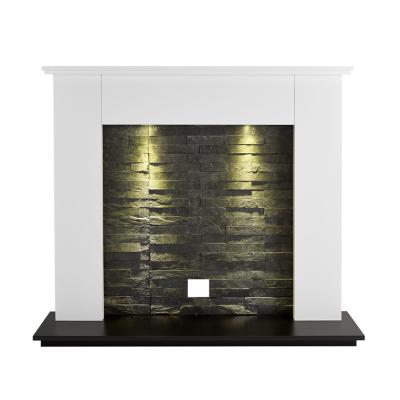 China High Quality Home Modern Marble Cast Electric Stone Contemporary Look Electric Fireplace With Freestanding Mantel for sale