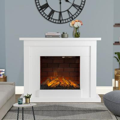 China Modern Wall Mounted Log Effect LED Free Wholesale Prices Led Electric Fireplace With Mantel for sale