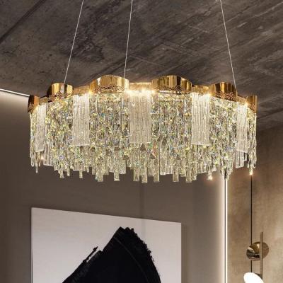 China Modern French Light Luxury Crystal Chandelier Modern And Minimalist Living Room Lamp Dining Room Tassel Shaped Bedroom Room Lighting for sale