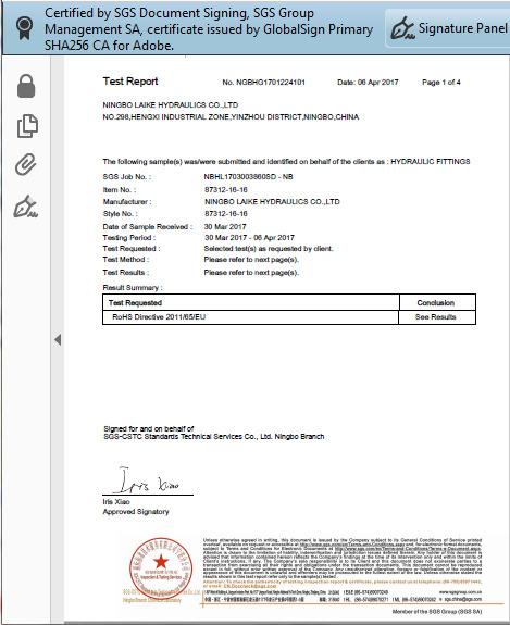 RoHS - Ningbo Laike Hydraulics Co., Ltd.