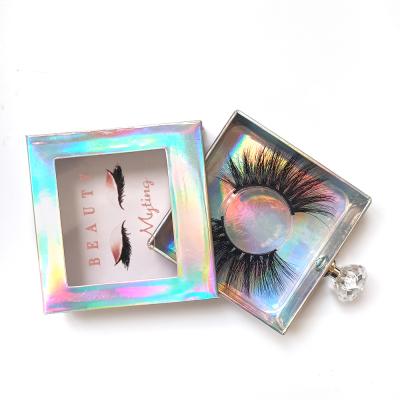 China Perfect Radian and Natural Hologram Mytingbeauty Buckle Square Eyelash Packaging Box Eyelash Box Eyelash Box for sale