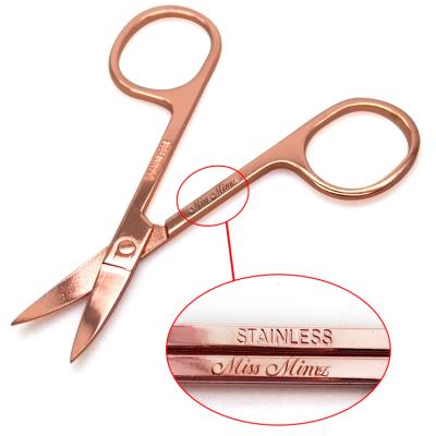 China Mytingbeauty Portable Rose Stainless Steel Eyelash Scissors, Private Label Eyelash Tools for False Lashes for sale