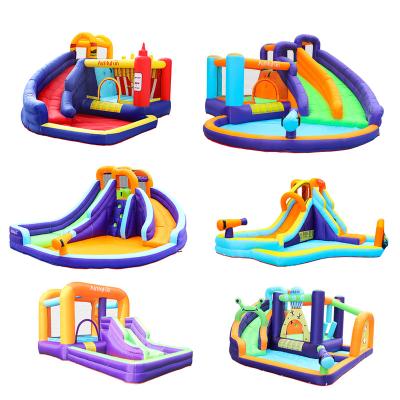 China Airmyfun Juegos Outdoor Home Outdoor Playground Bounce Toy Inflatable Water Slide Bouncy House Jumping Castle For Sale for sale