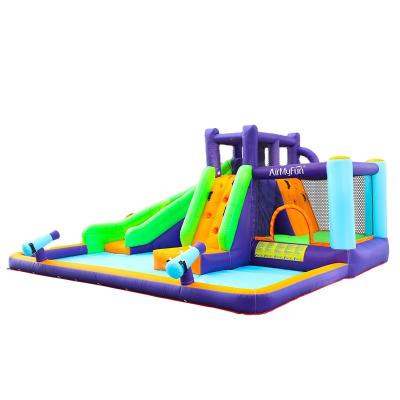 China 420D+840D PVC fabric Airmyfun EN71 giant inflatable bounce castl water slides for sale for sale