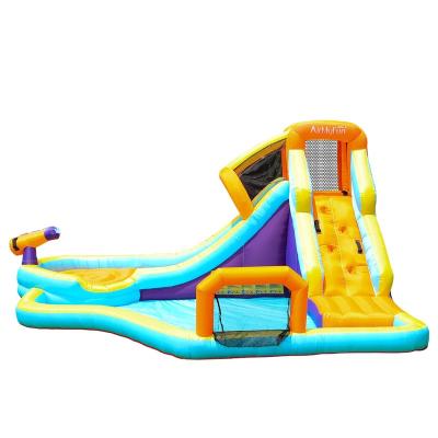 China Airmyfun EN71 PVC Fabric 420D+840D Inflatable House Bouncy Fun Mechanical Bull Water Slides Backyard for sale