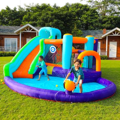 China Airmyfun EN71 Fashionable Water Gun Dart Ball Game Jumping Bouncy Castle Inflatable Bounce House For Sale for sale