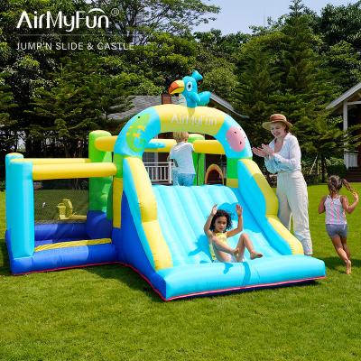 China Hot Sale Airmyfun Amazon Playground Ball Pool Double Slide Family Jumping House Kids Inflable Castle for sale